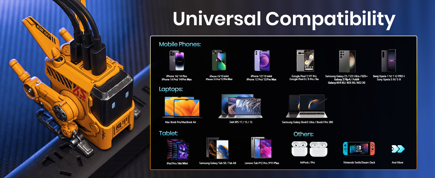 gravastar alpha65 robot power strip (gray)